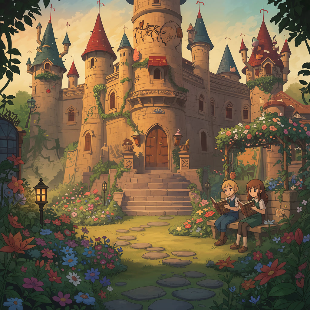 Spellwright Academy — students casting typing spells in a magical classroom